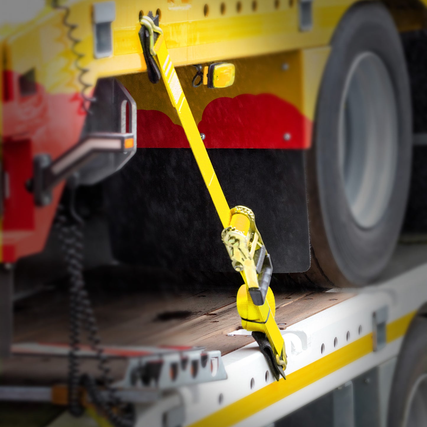 Ratchet Tie Down Straps 25mm x 4.57m with Soft Loops - 4-Pack (750kg Break Strength)