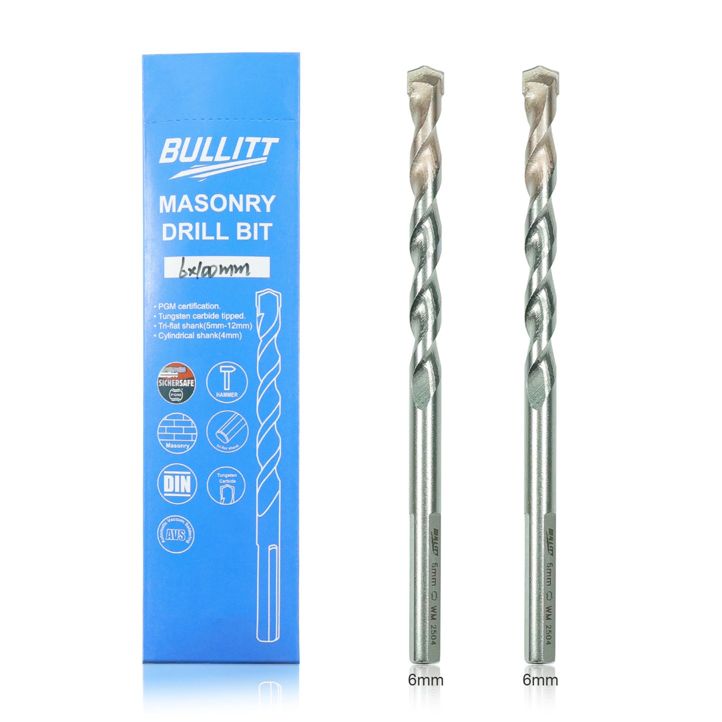 6mm Masonry Drill Bit - PGM Certified for Concrete, Brick & Stone