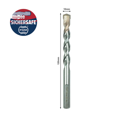 10mm Masonry Drill Bit - PGM Certified for Concrete, Brick & Stone