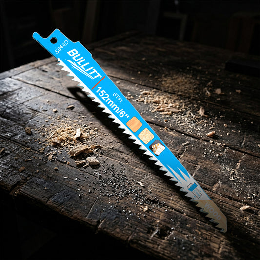 15-Piece S644D Reciprocating Saw Blade Set - 152mm HCS for Wood (6 TPI)