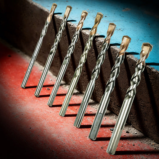 7-Piece Masonry Drill Bit Set - PGM Certified for Concrete, Brick & Stone (4-12mm)
