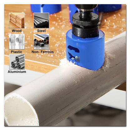 6-Piece Electricians Hole Saw Set - M42 Bi-Metal 22-64mm with 2 Arbors