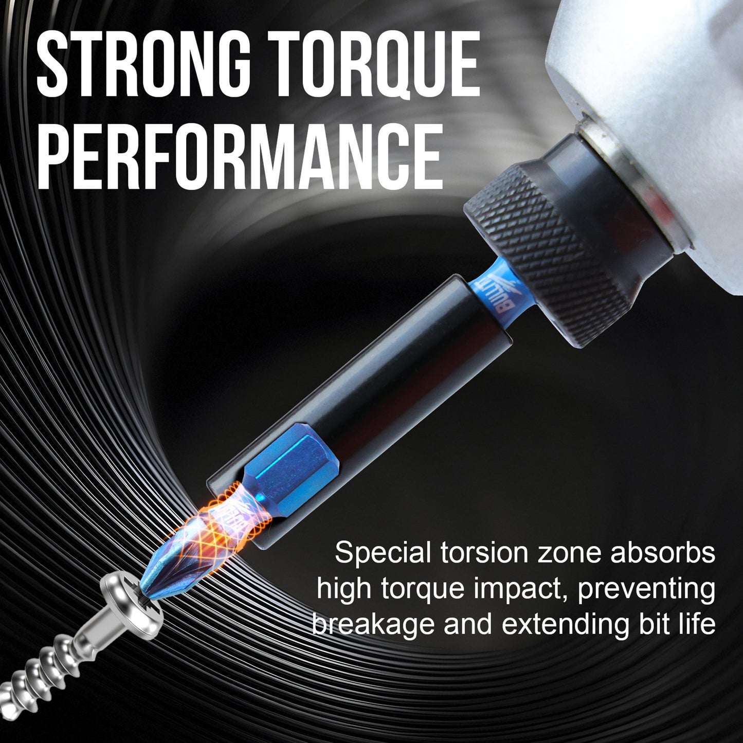 24-Piece PZ2 Screwdriver Bit Set - S2 Steel Impact Bits with Magnetic Holder