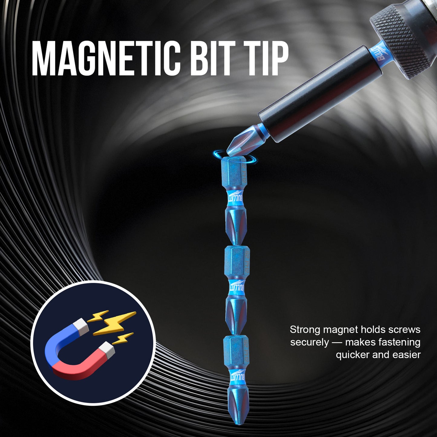 24-Piece PH2 Screwdriver Bit Set - S2 Steel Impact Bits with Magnetic Holder